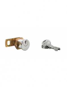 Serratura a camma 5G in ottone cromato, spessore max 23 mm, 3 chiavi, uso marino – THIRARD