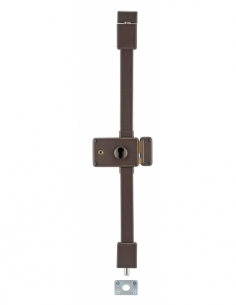 Serratura da applicare Horga con quadro maniglia per porta esterna, destra, 3 punti, asse 55mm, marrone - THIRARD