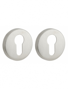 Coppia di rosette tonde in acciaio inox per cilindro europeo – THIRARD