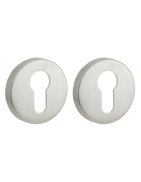 Coppia di rosette tonde in acciaio inox per cilindro europeo – THIRARD