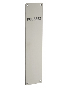 Piastra di protezione in acciaio inox 300 x 75 mm con marcatura nera – THIRARD