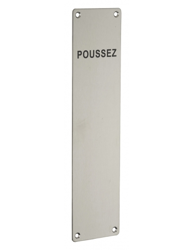 Piastra "Poussez" 300mm, acciaio inossidabile 304 - THIRARD