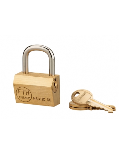 Lucchetto NAUTIC 35 mm, 3 chiavi – THIRARD