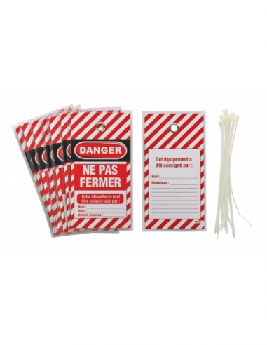 Set di 10 cartellini di pericolo “Non chiudere”, FR/EN/ES – THIRARD