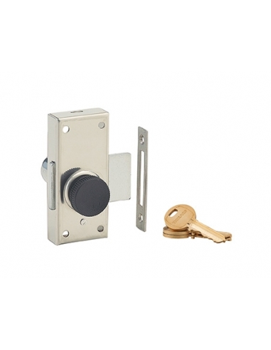 Chiavistello PLAISANCE in acciaio inox con pomolo e cilindro 26 mm, 3 chiavi – THIRARD