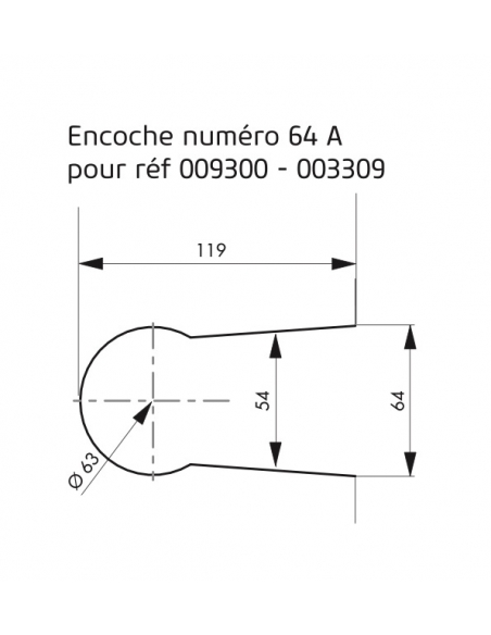 Serratura per porta in vetro, cilindro europeo, reversibile, con maniglia, 154x72mm, cromata - THIRARD