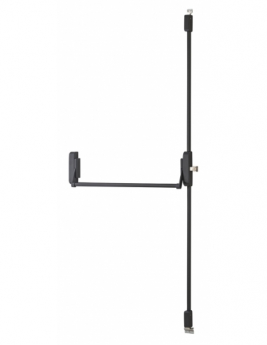 Serratura maniglione antipanico triplice 3 punti alto e basso reversibile laccata nera porta max 1150 mm - THIRARD