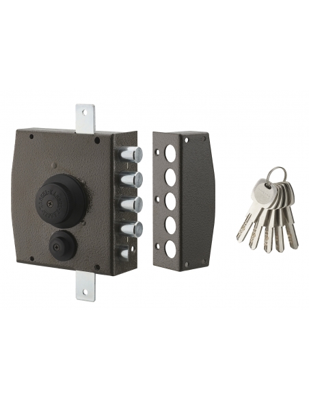 Serratura triplice 3 punti con pomolo 154 x 140 mm, destra, 5 chiavi – THIRARD