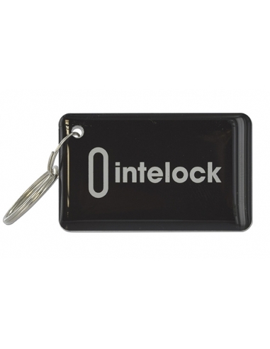 Tesserino Badge nero Intelock con anello portachiavi - INTELOCK