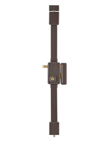 Serratura BELUGA marrone HG5 con tirante 75 x 130 mm, destra, 4 chiavi – THIRARD