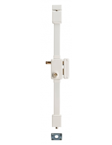 Serratura BELUGA bianca HG5 con tirante 75 x 130 mm, destra, 4 chiavi – THIRARD