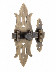 Chiavistello per mobile rustico in ottone patinato 40 x 130 mm – THIRARD