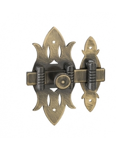 Chiavistello per mobile rustico in ottone patinato 40 x 90 mm – THIRARD