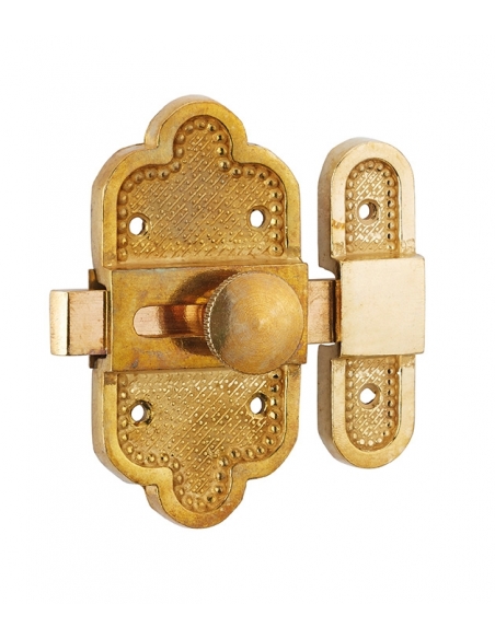 Chiavistello per mobile louis xvi in ottone patinato 40 x 80 mm - THIRARD