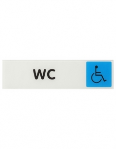 Targa segnaletica adesiva 170 x 45 mm “WC” – THIRARD