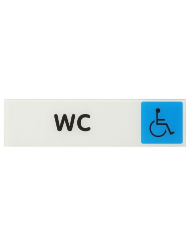 Targa segnaletica adesiva 170 x 45 mm “WC” – THIRARD