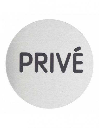 Targa segnaletica adesiva Ø 80 mm “Privato” – THIRARD