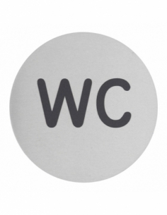 Targa segnaletica adesiva Ø 80 mm “WC” – THIRARD