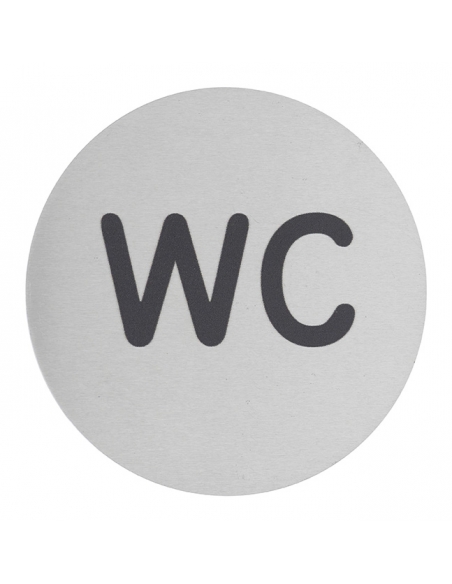 Targa segnaletica adesiva Ø 80 mm “WC” – THIRARD