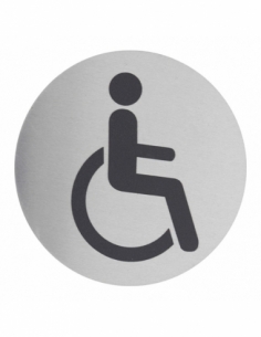 Targa segnaletica adesiva Ø 80 mm “Accessibile” – THIRARD