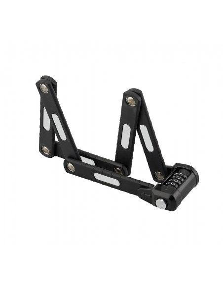 Antifurto snodato a combinazione Zebra, per biciclette, 4 cifre, nero - THIRARD