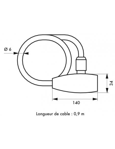 Antifurto a combinazione per motociclisti, 5 cifre, catena d'acciaio, moto, 0,9m, nero - THIRARD