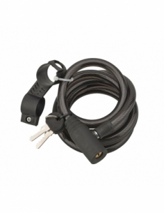 Antifurto a cavo Ø 12 mm, lunghezza 1,80 m, con supporto, 2 chiavi – THIRARD