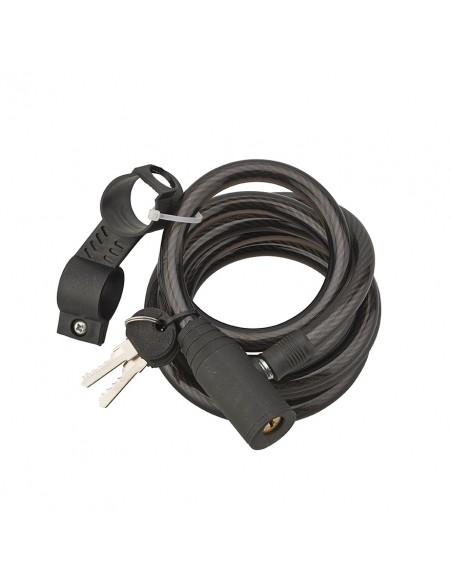 Antifurto a cavo Ø 12 mm, lunghezza 1,80 m, con supporto, 2 chiavi – THIRARD