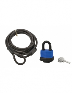 Antifurto a cavo Ø 12 mm, lunghezza 1,80 m, con supporto, 2 chiavi – THIRARD