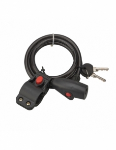 Antifurto a cavo Ø 8 mm, lunghezza 1,50 m, con supporto, 2 chiavi – THIRARD