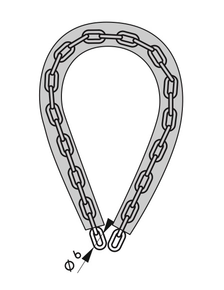 Vista aggiuntiva 1 di Catena rivestita in PVC Ø 6 mm, lunghezza 0,60 m – THIRARD
