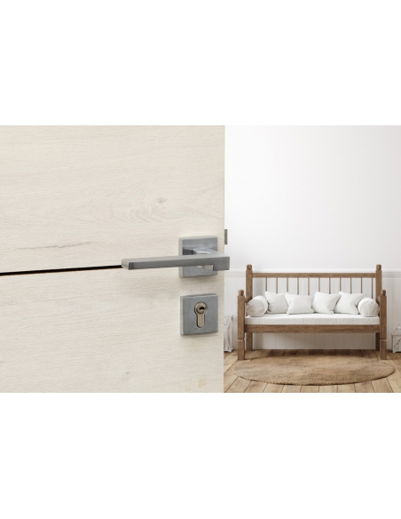 Maniglia su rosetta GINEVRA, cromo satinato – THIRARD