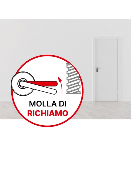 Maniglia su rosetta MIRELLA 2, cromo satinato e lucido – THIRARD