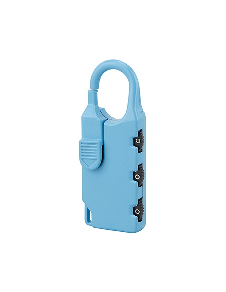 Lucchetto a combinazione rettangolare Nomad, 3 cifre, interno, arco in acciaio, 30 mm – THIRARD