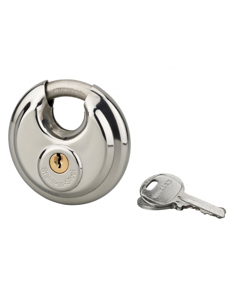 Lucchetto ASTRA 70 mm con arco in acciaio inox, 2 chiavi – THIRARD