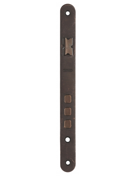 Cassa serratura per cilindro europeo, asse 50 mm, interasse 85 mm, 3 catenacci, frontale bronzo – THIRARD
