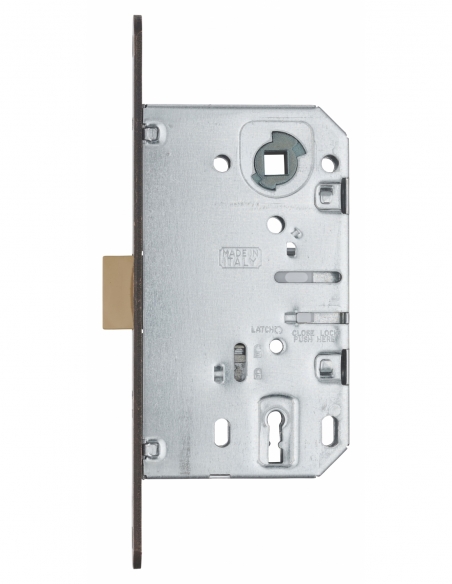 Vista aggiuntiva 2 di Serratura patent versione BR, asse 50 mm, interasse 90 mm, frontale bronzo, 1 chiave – THIRARD