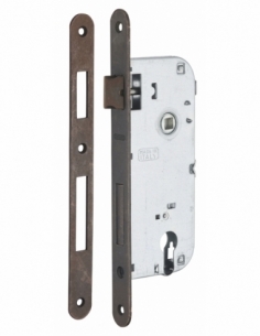 Cassa serratura per cilindro europeo, asse 40 mm, interasse 90 mm, frontale bronzo – THIRARD