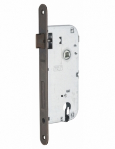 Cassa serratura per cilindro europeo, asse 45 mm, interasse 90 mm, frontale bronzo – THIRARD