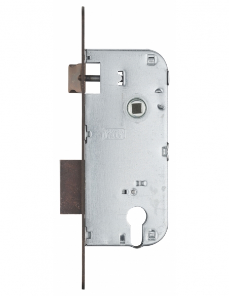 Cassa serratura per cilindro europeo, asse 45 mm, interasse 90 mm, frontale bronzo – THIRARD