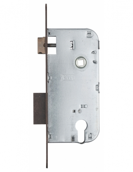 Cassa serratura per cilindro europeo, asse 50 mm, interasse 90 mm, frontale bronzo – THIRARD