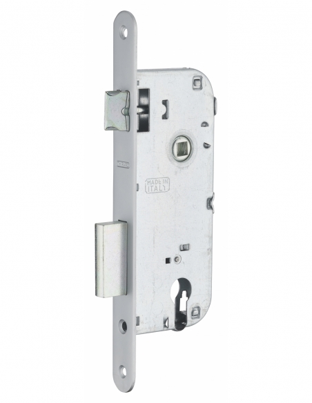 Cassa serratura per cilindro europeo, asse 40 mm, interasse 90 mm, frontale cromato – THIRARD