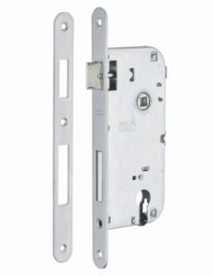 Cassa serratura per cilindro europeo, asse 45 mm, interasse 90 mm, frontale cromato – THIRARD