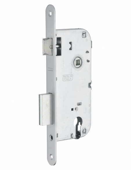 Cassa serratura per cilindro europeo, asse 45 mm, interasse 90 mm, frontale cromato – THIRARD