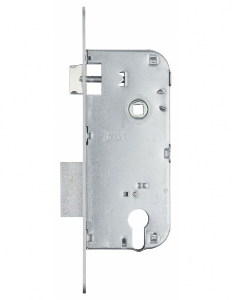 Cassa serratura per cilindro europeo, asse 45 mm, interasse 90 mm, frontale cromato – THIRARD