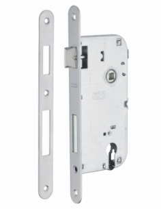 Cassa serratura per cilindro europeo, asse 50 mm, interasse 90 mm, frontale cromato – THIRARD