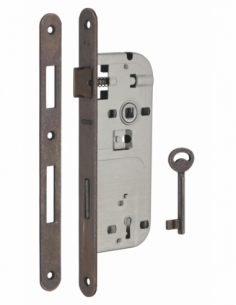 Serratura patent versione BR, asse 40 mm, interasse 90 mm, frontale bronzo, 1 chiave – THIRARD
