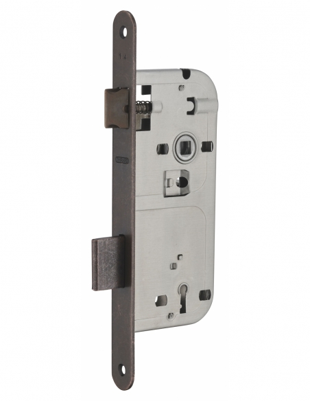 Serratura patent versione BR, asse 45 mm, interasse 90 mm, frontale bronzo, 1 chiave – THIRARD