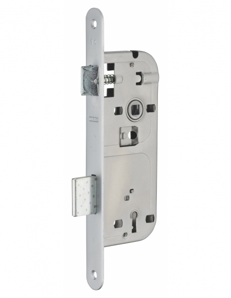 Serratura patent versione BR, asse 40 mm, interasse 90 mm, frontale cromato opaco, 1 chiave – THIRARD