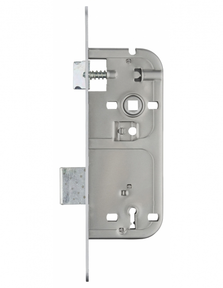 Serratura patent versione BR, asse 40 mm, interasse 90 mm, frontale cromato opaco, 1 chiave – THIRARD
